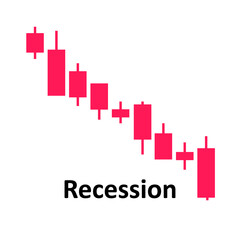 economic recession graphic vector image - 483280665