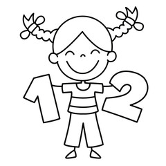 Line Art Drawing For Kids Coloring Page