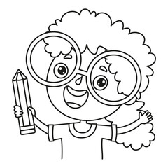 Line Art Drawing For Kids Coloring Page