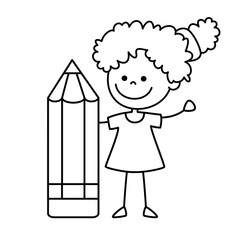 Line Art Drawing For Kids Coloring Page