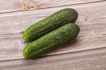 Ripe organic natural green cucumber