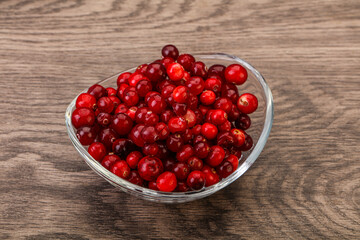 Sweet and tasty cranberry in the bowl