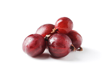 delicious ripe fresh gooseberry isolated on white background