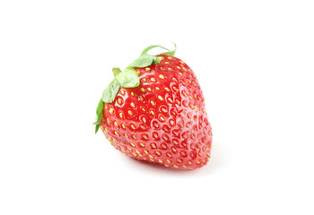 fresh ripe strawberry isolated on white background