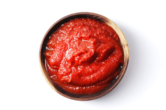 tomato paste isolated on white background