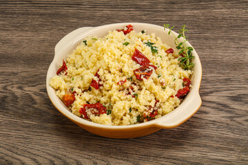 Vegetarian uisine - couscous with vegetables