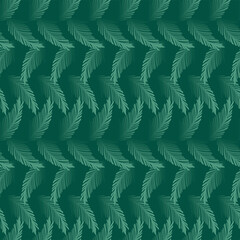 Japanese Curl Leaf Zigzag Vector Seamless Pattern