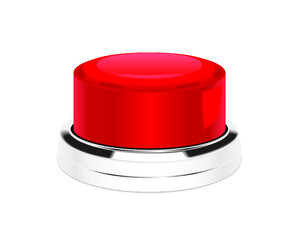 Red push button isolated on a white background