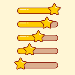 set of star rating buttons