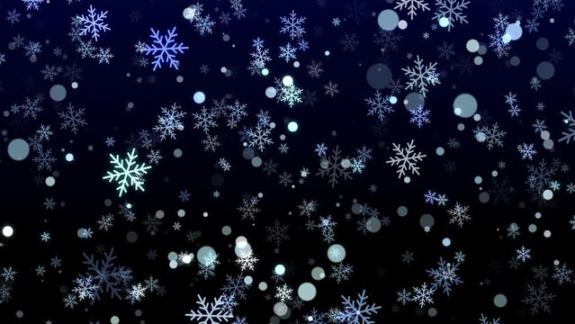 降り注ぐ雪イメージのアニメーション背景