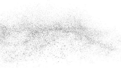 Distressed black texture. Dark grainy texture on white background. Dust overlay textured. Grain noise particles. Rusted white effect. Grunge design elements. Vector illustration, EPS 10.
