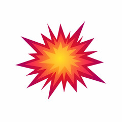 Star bursting boom.Comic book explosion. Hand drawn vector illustration