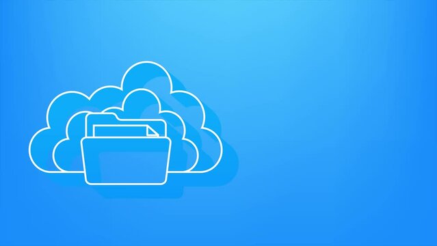 Files cloud Shadow style, great design for any purposes. Abstract infographic. Internet technology. Motion Graphic