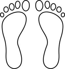 foot prints illustration