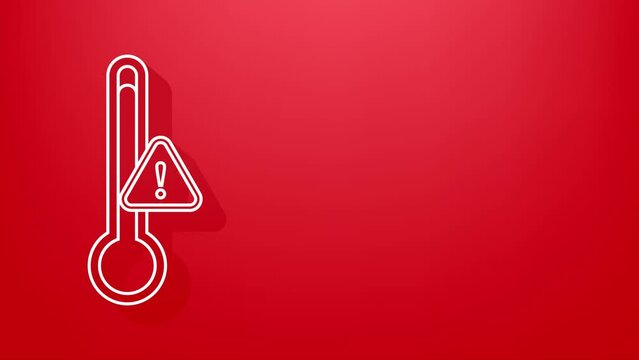 Shadow icon with red high temperature. Flat blue icon. Fire, flame