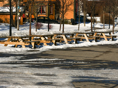 Site in winter, lockdown Melbu norway 