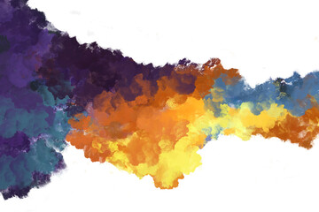 abstract powder splatted background. Colorful powder explosion on white background. Colored cloud