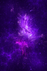 Nebula and galaxies in space. Abstract cosmos background