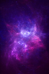 Obraz premium Nebula and galaxies in space. Abstract cosmos background