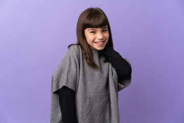 Fototapeta premium Little girl over isolated background laughing