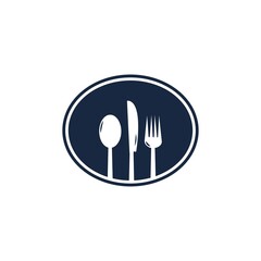 fork and spoon restaurant logo vector template