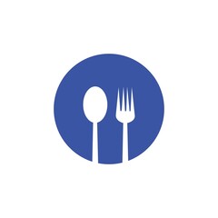 fork and spoon restaurant logo vector template