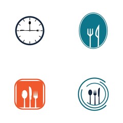 fork and spoon restaurant logo vector template