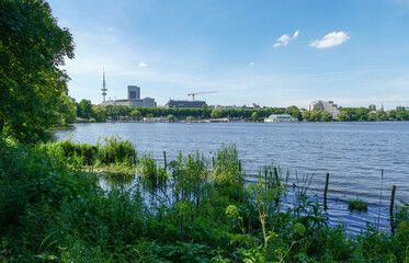 Outer Alster Lake around Hamburg