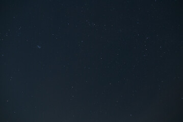 Starry sky on a winter night milky Way