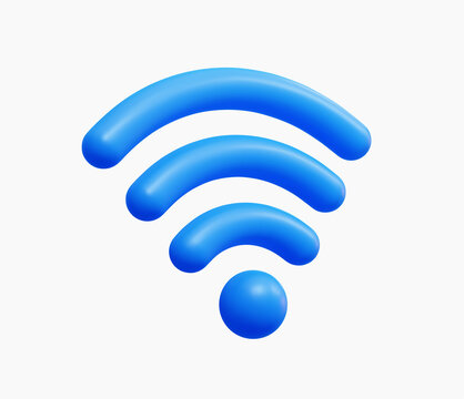 3d Realistic Wifi vector illustration.