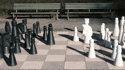 Giant Chess Set in Park