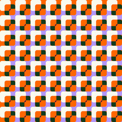 Retro Tiny Squares Geometric Seamless Pattern Trendy Fashion Color Elegant Stylish Look Minimalist Concept Background