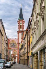 Fototapeta na wymiar Street in Straubing, Germany