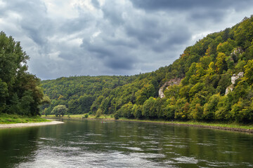 Fototapeta na wymiar Picturesque banks of the Danube, Germany