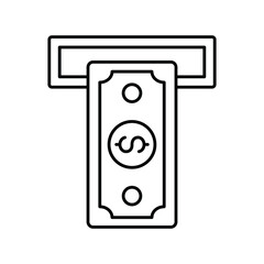 Withdraw Isolated Vector icon which can easily modify or edit