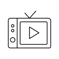 TV Broadcasting Isolated Vector icon which can easily modify or edit

