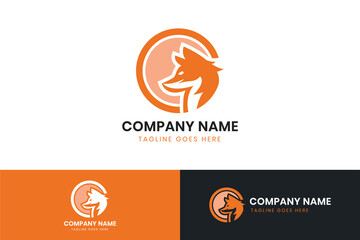 Fox logo template design. Fox vector icon design. Fox design concept, creative symbol.