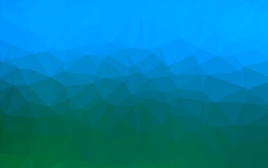 Fototapeta premium Light Blue, Green vector polygon abstract background.