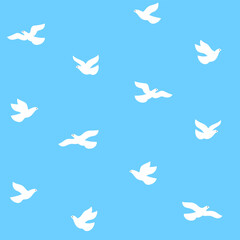 Cartoon pigeon - simple trendy pattern with bird. Contour vector illustration for prints, clothing, packaging and postcards.