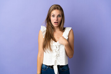 Young caucasian woman over isolated background pointing to oneself