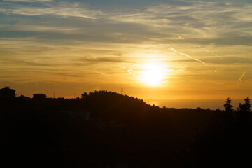 Sunset at Vico del Gargano, Apulia, italy