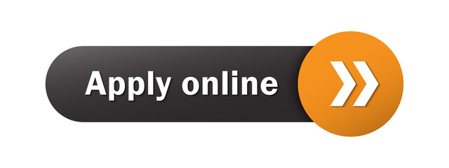 APPLY ONLINE black and orange vector web button