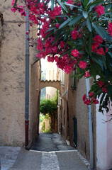 Fototapeta na wymiar Gasse in in Moustiers-Sainte-Marie, Provence