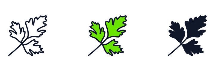 Parsley icon symbol template for graphic and web design collection logo vector illustration