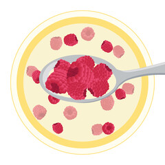 fresh raspberries on a plate
