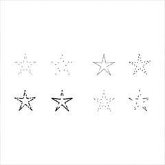 group of stars on white texture background 