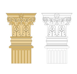ANCIENT ROMAN AND HISTORICAL CLASSIC DECORATIONS GOTHIC COLUMNS AND FRIEZES IN ANCIENT VENICE STYLE