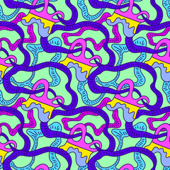 Seamless abstract unusual hand dran pattern 