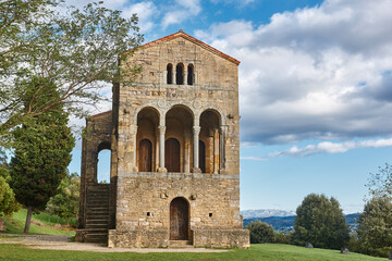Fototapeta na wymiar Pre-romanesque building heritage in Asturias. Sta. Maria del Naranco. Spain