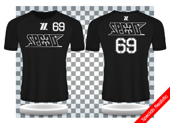 Naklejka premium sport shirt template set ,T-shirt sport design ,Vector Soccer jersey mock up, football uniform sport shirt front and back model.